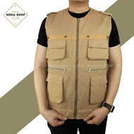 Baju Rompi Pria Safety Bahan Drill Polos Anti Angin Dewasa Anak Jaket Motor Tactical Outdoor Cowok M