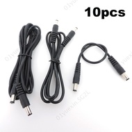 10pcs 0.5m/1M/2M 12V DC Power supply Connector Extension Cable Male To Male Plug 5.5 x 2.1mm CCTV Ca