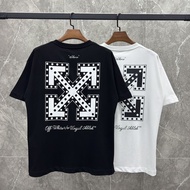 L9Y1 off-white Polka Dot Arrow Pure Cotton American Loose T-Shirt New Style Round Neck Men Women Sho