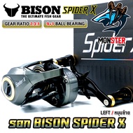 รอกหยดน้ำ BISON SPIDER X รุ่นใหม่ มีคลิ๊กเสียง รอบ 7.3:1 มีทั้งหมุนซ้ายและหมุนขวา