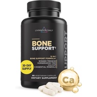 Livingood Daily Calcium Supplement for Women and Men, Bone Support with Vitamin C, Vitamin D3 K2, Ma