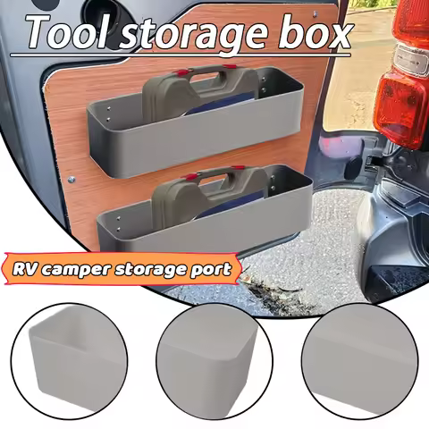 2PC Universal Caravan Camper Van Storage Pocket Boxes for Tool Storage Van Racking Ratchet Strap Fit