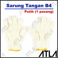 KATUN B4 Knitted Gloves 4 Thread Cotton Fabric Safety Work White