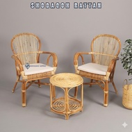 Minimalist Rattan Patio Chair 1 Set | Rattan Guest Chair | Rattan Cafe Chair | Rattan Balcony Chair 