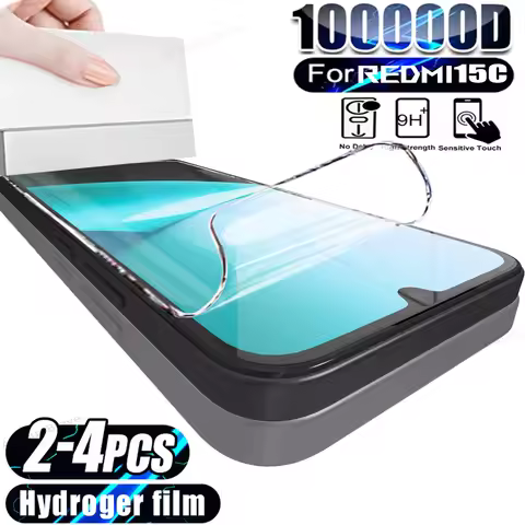 4~2PCS HD Hydrogel Film For Xiaomi Redmi 15C 4G 14C 13 13C 12C 10 Screen Protector For Xiaomi Redmi 