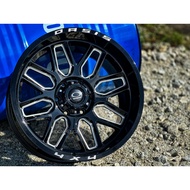 New 4x4 OFFROAD Sport Rim OASIS WHEELS 20x10J 6x139 ET-18 Gloss Black + Milling Spokes + Words - REA