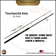 Tsuriworld Axis 7 Feet 15-40lb 2-Piece Spinning Fishing Rod Joran Ikan Torikumu Kotai