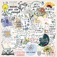 ❉ Bible Phrase Series 06 Stickers ❉ 50Pcs/Set Fashion DIY Waterproof Decals Doodle Stickers