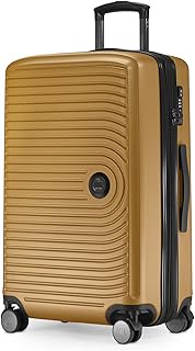 Mitte - Large Hard Shell Suitcase, TSA 4 Wheels, Check-in Luggage with 8 cm Volume Extension, 77 cm,