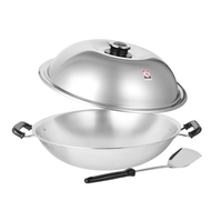 Zebra 42cm 5 Ply Chinese Wok With Turner