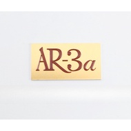 AR-3a Acoustic Research Speaker Logo Badge 49mm(1.93")X26mm(1.02") GOLD