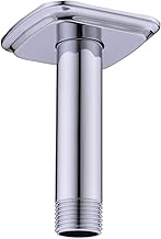 Ceiling Mount Shower Arm with Flange 4 Inches Straight Shower Head Extender Arm in Stainless Steel, 