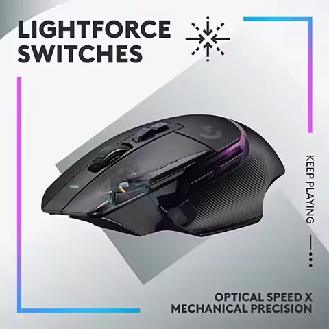New Logitech G502 X PLUS LIGHTSPEED Wireless Gaming Mouse G502X LIGHTSPEED 25K Hero Optical Sensor P