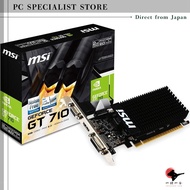 MSI Fanless Low Profile Compatible GeForce GT 710 Graphics Card 2GB Memory Model GT 710 2GD3H LP