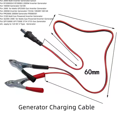 Generator Charging Cable DC 12V Lead Wire For YMH EF2000ISV2 EF2000iS 2000W Inverter Generator For 1