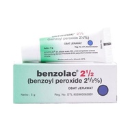 Benzolac 2.5% GEL 5gr Benzyl Peroxide BENZOYL Acne Treatment