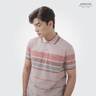 ARROW เสื้อโปโล  ทรง Comfort  สีเบจ ลายริ้ว รหัส MPCC552