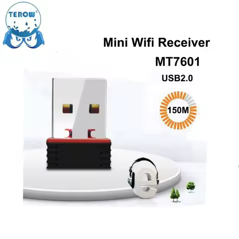 TEROW 150Mbps Network Card MT7601 Mini Wireless 2.4G Wifi Adapter WLAN USB2.0 2dBi for Tablet/PC/TV 
