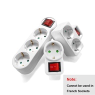 European Conversion Plug 1 To 2 /1 To 3 Way Socket Adapter Eu Standard Expansion Power Adapter Socke