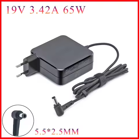 19V 3.42A 65W 5.5x2.5mm AC Adapter Laptop Charger For Asus K401 A501 A501LB K501 K501LB K555L X452 K