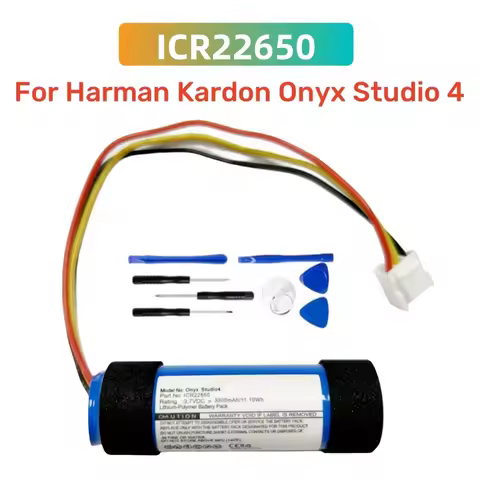 New ICR22650 Replacement Battery For JBL Harman/Kardon Onyx Studio 4 Bluetooth Speaker Batteries + F