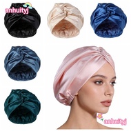 ANHUITYJ Silk Satin Hair Bonnet, Adjustable Satin Fabric Mulberry Silk Wrap, Premium Breathable Smoo