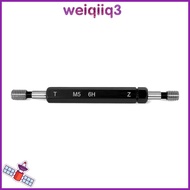 WEIQIPH Thread Plug Gauge, Steel Material 6H Tolerance Double Ends Thread Gauge, Durable M5x0.8 Blac