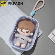 PBFASH 10cm Transparent Doll Bag, Portable Clear Doll Storage Bag, Mini PVC Display Zipper Outdoor D
