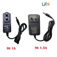 LFN 9V 1A 1.5A Power Adapter Negative Positive AC/DC Power Supply Switch Adaptor Piano Modem