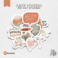 Three-word christian sticker pack, bible stickers, faith stickers, journaling stickers, paperace