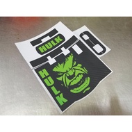 Motorcycle slim iu 3d carbon stickers with die cut design.