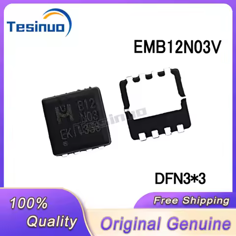 5/PCS New Original EMB12N03V EMB12N03 B12N03 EMB12P03V EMB12P03 B12P03 DFN-8 In Stock