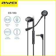 AWEI ES-13i ES-180i ES-500i ES-970i ES-390i ES-690M In Ear Headset Movement Obvious Effect Bass Enj 