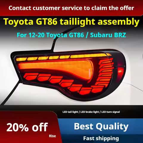 FT Car Lights For Toyota GT86 Subaru BRZ Taillights 2012-2020 LED Tail Lamp Dynamic Turn Signal Ligh