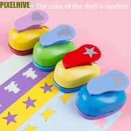 PIXELHIVE​ Flower Furador, Random Color Labor Saving DIY Paper Cut Puncher, Punches Maker Heart Crea
