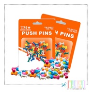 Push Pin Plastic I-Shape Push Pin Assorted Color Pins