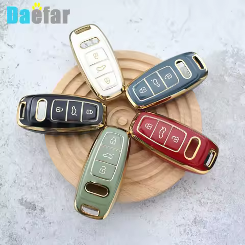 3 Buttons TPU Remote Key Fob Case Cover For Audi A6 A6L A7 A8 A8L A3 E-tron 55 Q7 Q8 C8 2019 2020 20