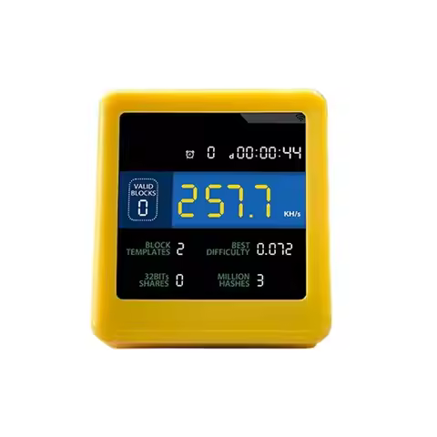 ABGI-1.54 Inch Colorful Smart TV 257Kash/S Bitcoin Miner ESP32S3 Gift Home Silent Desktop Clock Lowe