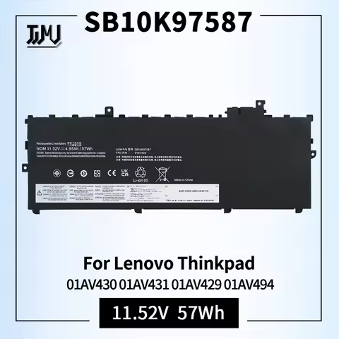 01AV430 SB10K97587 Laptop Battery Replacement for Lenovo ThinkPad X1 Carbon 5th Gen 2017 6th Gen 01A