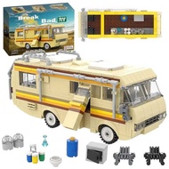360Pcs MOC Breaking Bad Cooking Lab RV Car Building Blocks Set High-Tech Bus DIY Educational Model V