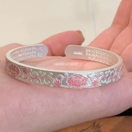 CC ACC Pink Peony Flower Bracelet Email Bridal Jewelry Colorful Hand-woven Women's Bracelet Adjustab