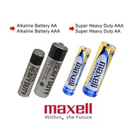 Original Maxell Super Heavy Duty AA/ AAA Battery (4 pcs) & Alkaline Battery AA / AAA (2 pcs)