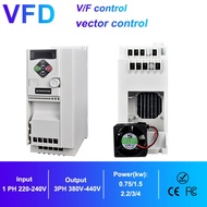 AC VFD Inverter 1-phase 220V 3-phase 380V input to 3-phase output 220V/380V 1HP 2HP 3HP Frequency Co