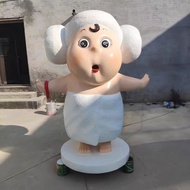 Glass Steel Mascot Cartoon Sculpture Influencer Customized Outdoor Character Large Doll IP Shopping 