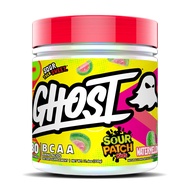 GHOST BCAA Powder Amino Acids Supplement, Sour Patch Kids Watermelon - 30 Servings - Sugar-Free Intr