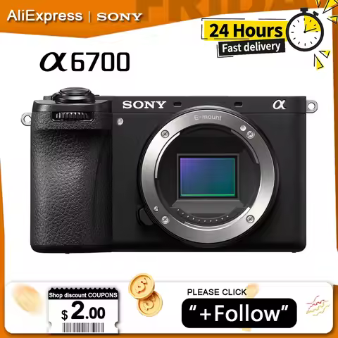 Sony A6700 Alpha APS-C Interchangeable Lens Camera 26MP 4K AI AF Log Shooting Vlog Creator Camera Bl