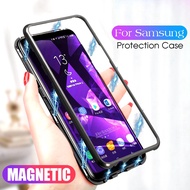 Magnetic Samsung Galaxy Note 9 10 Plus S8 S9 S10 Plus Flip Tempered Glass Phone Case