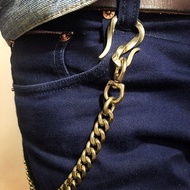 Solid Brass Chain Wallet Strap, Brass Cloth Chain, Wallet Trouser Chain, Lanyard wallet