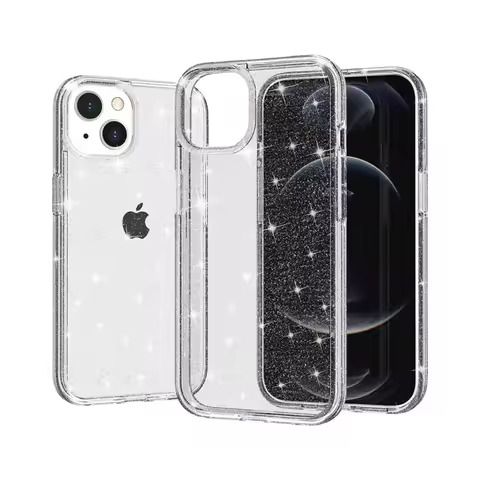 Super Hard 6FT Protection Transparent Glitter Case for iPhone 17 Pro Max/16/15/14/13/12/11/XR/8 Plus