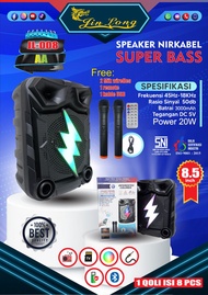 SPEAKER PORTABLE JINLONG JL-008 AA 8.5 Inch + MIC WIRLESS KAROKE SUPER BASS